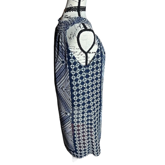 Just Taylor size 6 sleeveless shift dress blue and white - Picture 4 of 10